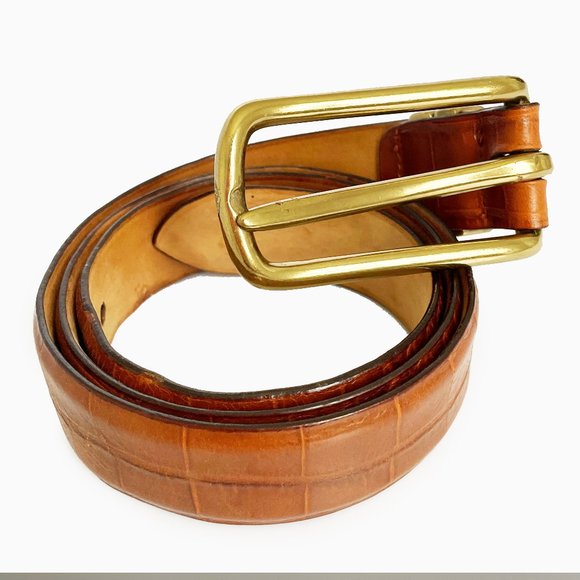 Giorgio Armani Other - Giorgio Armani Belt Croc Stamp Leather 36/32 VTG